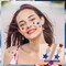 7pcs Patriotic Costume Accessories Set with Earring, Stickers, and American Flag Socks